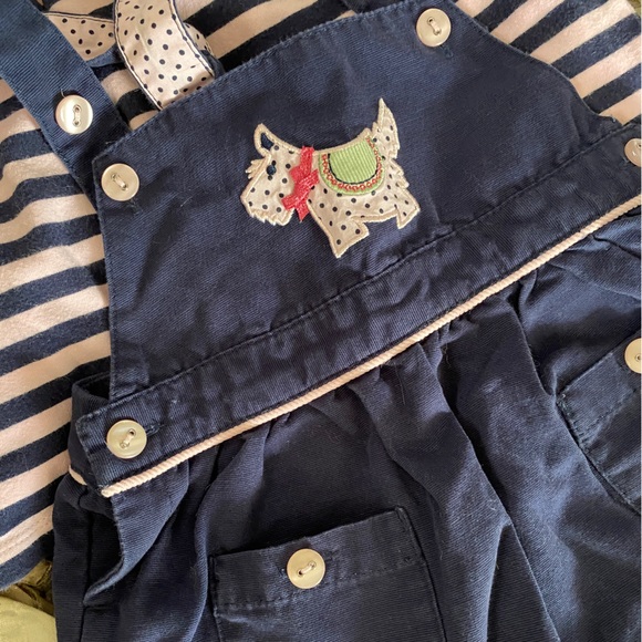 Talbots Kids 🎀Adorable🎀Scottie Dog Jumper & Long Sleeved Dress Bundle Sz 9-12m - Picture 6 of 8